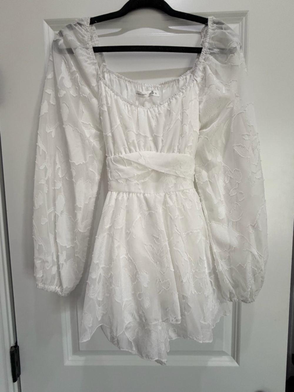 Altar'd State White Textured Mini Dress Romper